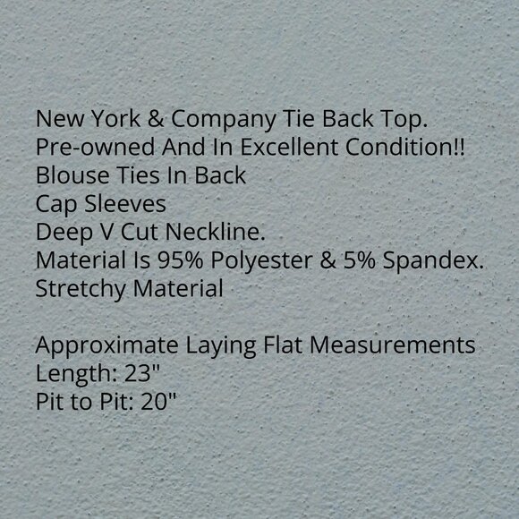 New York & Company Short Sleeve Tie Back Top - Picture 5 of 6